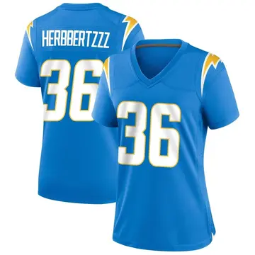 Women's Ja'Sir Taylor Los Angeles Chargers Game Blue Powder Alternate Jersey