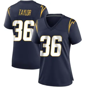 Women's Ja'Sir Taylor Los Angeles Chargers Game Navy Team Color Jersey