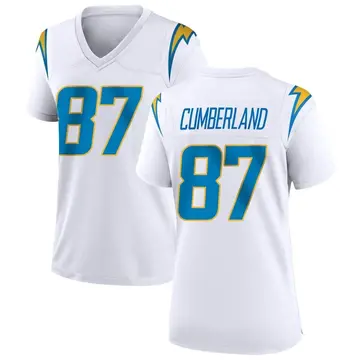 Women's Jeff Cumberland Los Angeles Chargers Game White Jersey