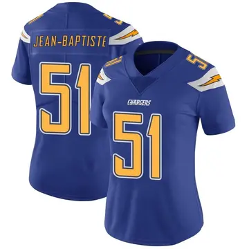 Women's Jeremiah Jean-Baptiste Los Angeles Chargers Limited Royal Color Rush Vapor Untouchable Jersey