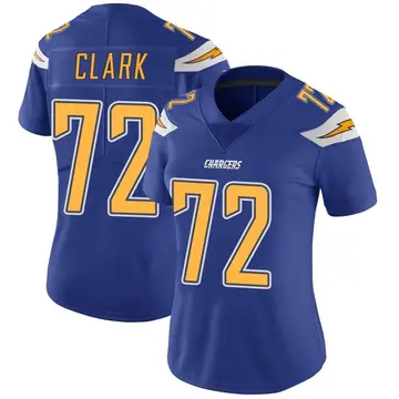 Women's Jerrod Clark Los Angeles Chargers Limited Royal Color Rush Vapor Untouchable Jersey