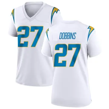 Women's J.K. Dobbins Los Angeles Chargers Game White Jersey