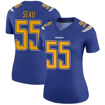 Women's Junior Seau Los Angeles Chargers Legend Royal Color Rush Jersey