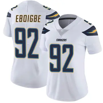 Women's Justin Eboigbe Los Angeles Chargers Limited White Vapor Untouchable Jersey