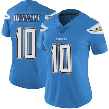 Women's Justin Herbert Los Angeles Chargers Limited Blue Powder Vapor Untouchable Alternate Jersey