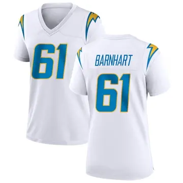 Women's Karsen Barnhart Los Angeles Chargers Game White Jersey