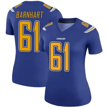 Women's Karsen Barnhart Los Angeles Chargers Legend Royal Color Rush Jersey