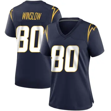 Women's Kellen Winslow Los Angeles Chargers Game Navy Team Color Jersey