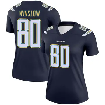 Women's Kellen Winslow Los Angeles Chargers Legend Navy Jersey