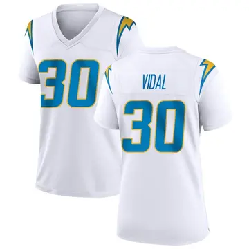 Women's Kimani Vidal Los Angeles Chargers Game White Jersey