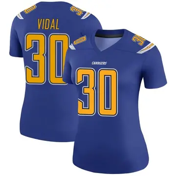 Women's Kimani Vidal Los Angeles Chargers Legend Royal Color Rush Jersey