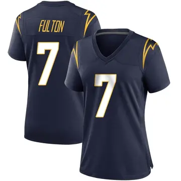 Women's Kristian Fulton Los Angeles Chargers Game Navy Team Color Jersey