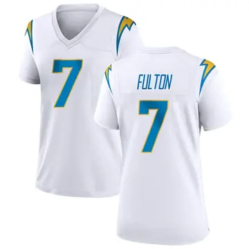 Women's Kristian Fulton Los Angeles Chargers Game White Jersey