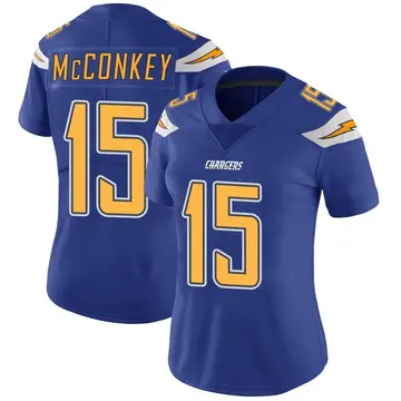 Women's Ladd McConkey Los Angeles Chargers Limited Royal Color Rush Vapor Untouchable Jersey