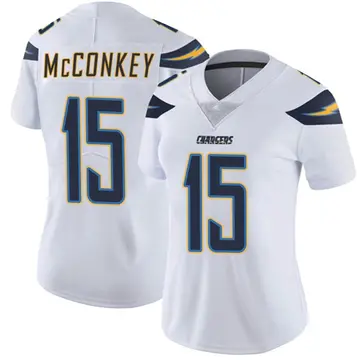 Women's Ladd McConkey Los Angeles Chargers Limited White Vapor Untouchable Jersey