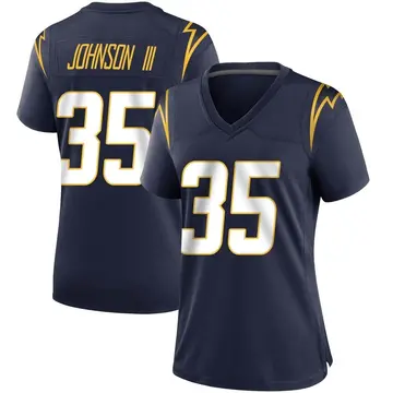 Women's Leon Johnson III Los Angeles Chargers Game Navy Team Color Jersey