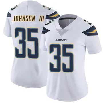 Women's Leon Johnson III Los Angeles Chargers Limited White Vapor Untouchable Jersey