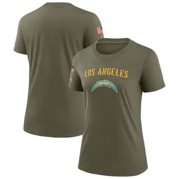 Women's Los Angeles Chargers Legend Olive 2022 Salute To Service T-Shirt