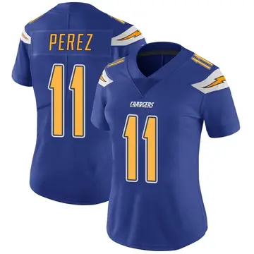 Women's Luis Perez Los Angeles Chargers Limited Royal Color Rush Vapor Untouchable Jersey