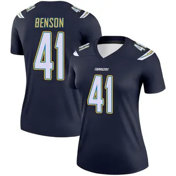 Women's Luke Benson Los Angeles Chargers Legend Navy Jersey