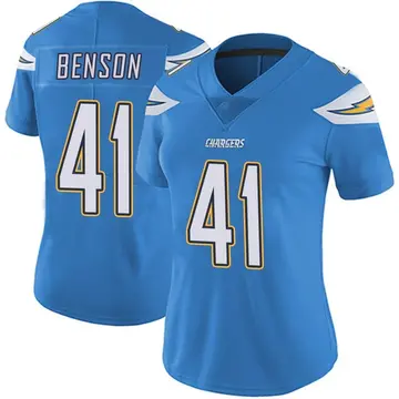 Women's Luke Benson Los Angeles Chargers Limited Blue Powder Vapor Untouchable Alternate Jersey