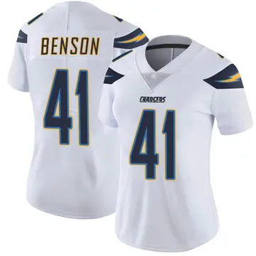 Women's Luke Benson Los Angeles Chargers Limited White Vapor Untouchable Jersey