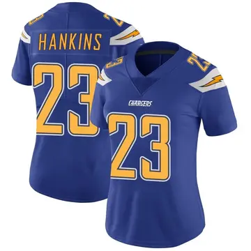 Women's Matt Hankins Los Angeles Chargers Limited Royal Color Rush Vapor Untouchable Jersey