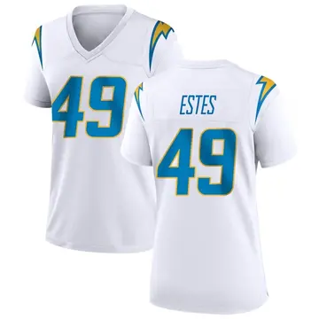 Women's Mike Estes Los Angeles Chargers Game White Jersey