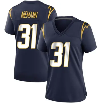 Women's Nick Niemann Los Angeles Chargers Game Navy Team Color Jersey