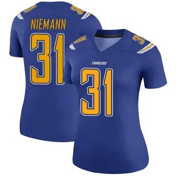 Women's Nick Niemann Los Angeles Chargers Legend Royal Color Rush Jersey