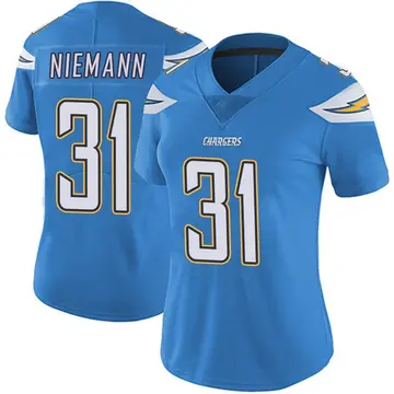 Women's Nick Niemann Los Angeles Chargers Limited Blue Powder Vapor Untouchable Alternate Jersey