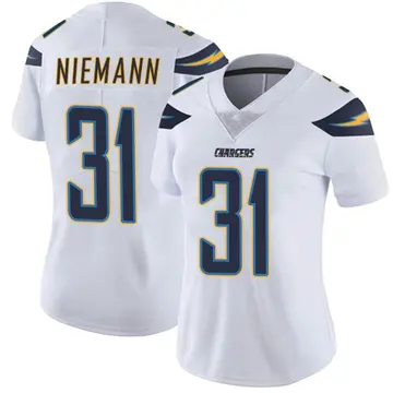 Women's Nick Niemann Los Angeles Chargers Limited White Vapor Untouchable Jersey