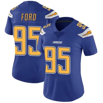 Women's Poona Ford Los Angeles Chargers Limited Royal Color Rush Vapor Untouchable Jersey