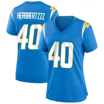 Women's Robert Kennedy Los Angeles Chargers Game Blue Powder Alternate Jersey