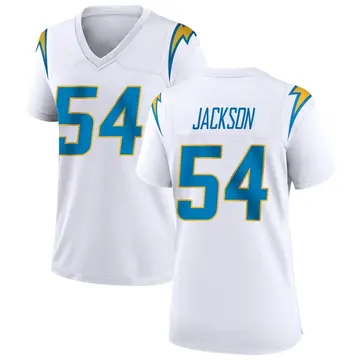 Women's Savion Jackson Los Angeles Chargers Game White Jersey