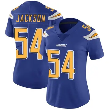 Women's Savion Jackson Los Angeles Chargers Limited Royal Color Rush Vapor Untouchable Jersey