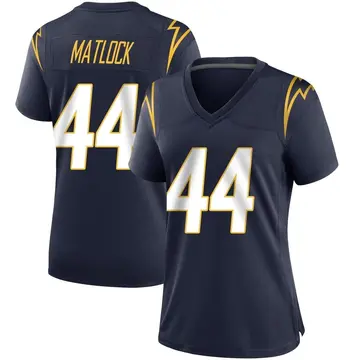 Women's Scott Matlock Los Angeles Chargers Game Navy Team Color Jersey