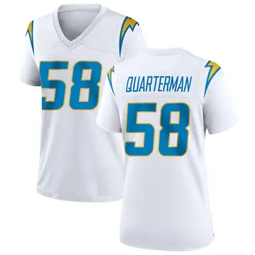 Women's Shaquille Quarterman Los Angeles Chargers Game White Jersey