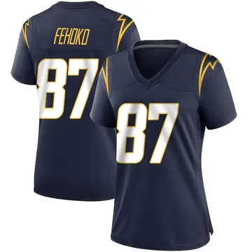 Women's Simi Fehoko Los Angeles Chargers Game Navy Team Color Jersey