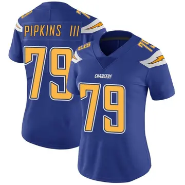 Women's Trey Pipkins III Los Angeles Chargers Limited Royal Color Rush Vapor Untouchable Jersey