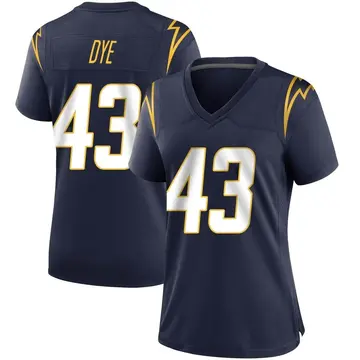 Women's Troy Dye Los Angeles Chargers Game Navy Team Color Jersey