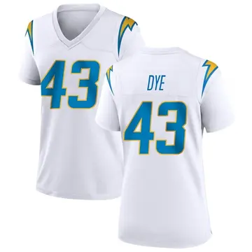 Women's Troy Dye Los Angeles Chargers Game White Jersey