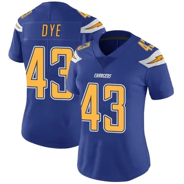 Women's Troy Dye Los Angeles Chargers Limited Royal Color Rush Vapor Untouchable Jersey