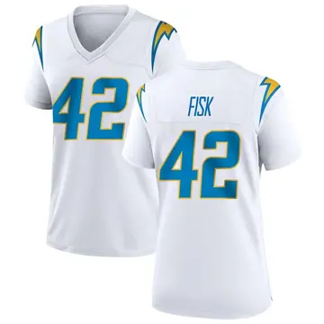 Women's Tucker Fisk Los Angeles Chargers Game White Jersey