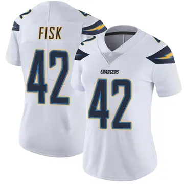 Women's Tucker Fisk Los Angeles Chargers Limited White Vapor Untouchable Jersey