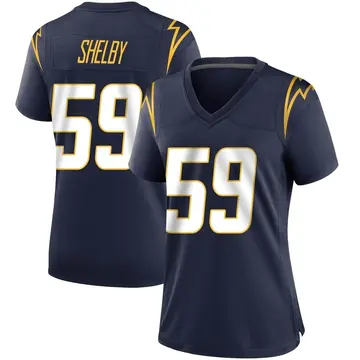 Women's Ty Shelby Los Angeles Chargers Game Navy Team Color Jersey