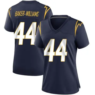 Women's Tyler Baker-Williams Los Angeles Chargers Game Navy Team Color Jersey