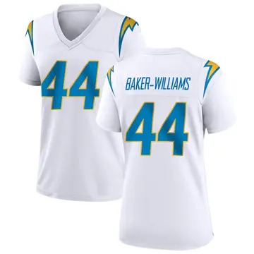 Women's Tyler Baker-Williams Los Angeles Chargers Game White Jersey