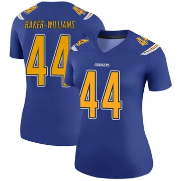 Women's Tyler Baker-Williams Los Angeles Chargers Legend Royal Color Rush Jersey