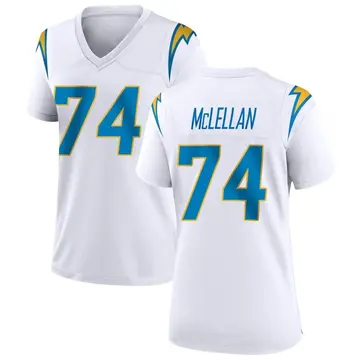 Women's Tyler McLellan Los Angeles Chargers Game White Jersey